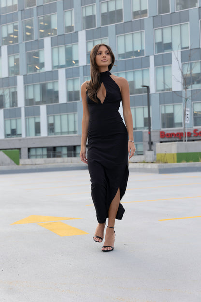 Kennedy Black Cut-out Maxi Dress by Vesper