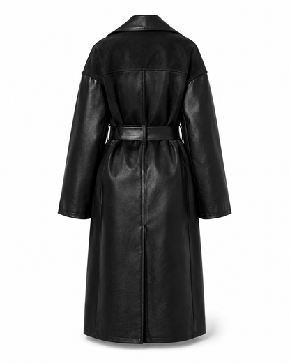 Faux Leather oversized Trench Coat by NA-KD