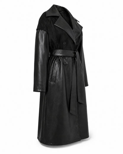 Faux Leather oversized Trench Coat by NA-KD