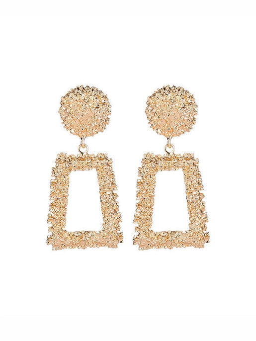 Geometric Hollow Drop Earrings