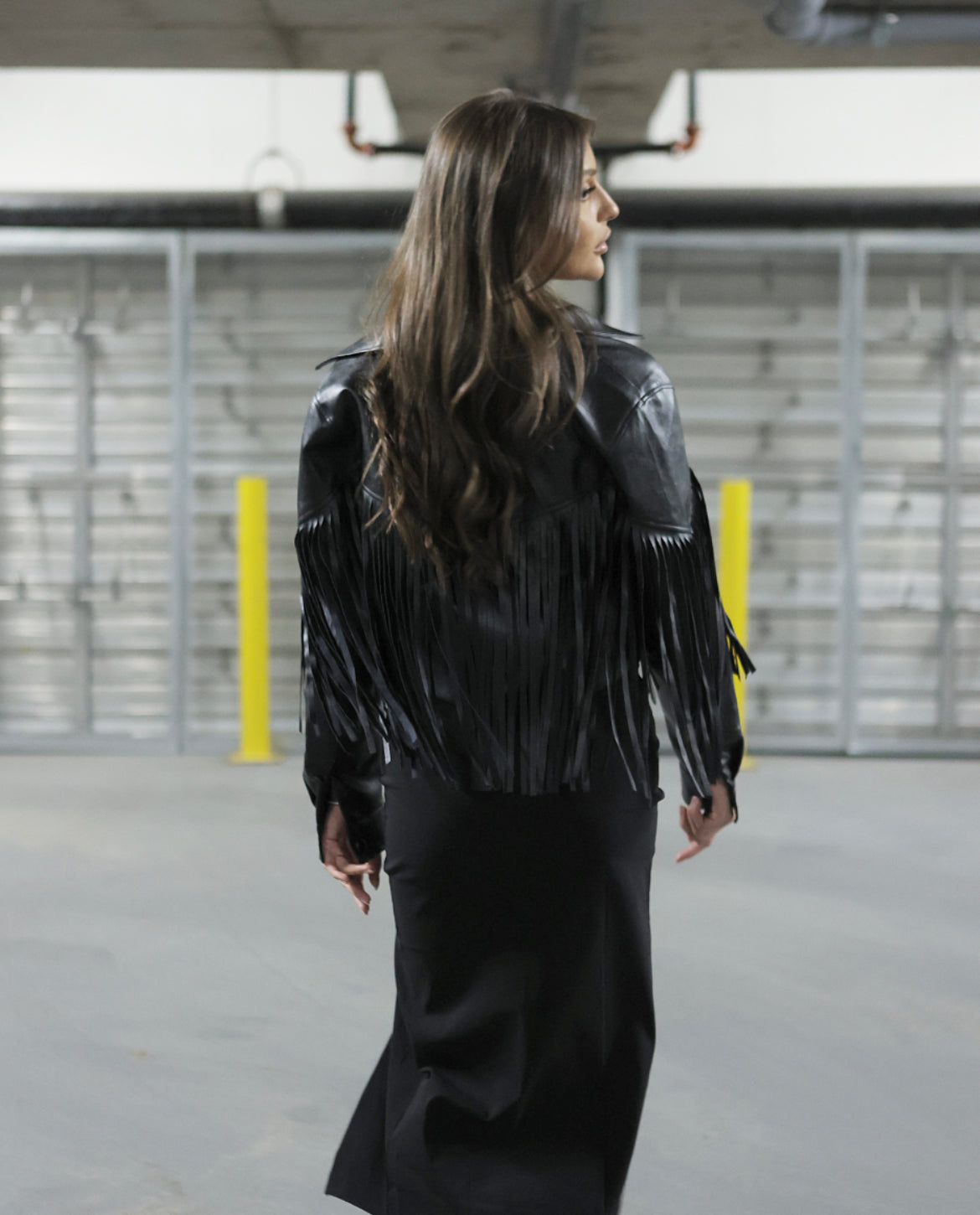 PU Leather Cow Girl Jacket by LE LIS