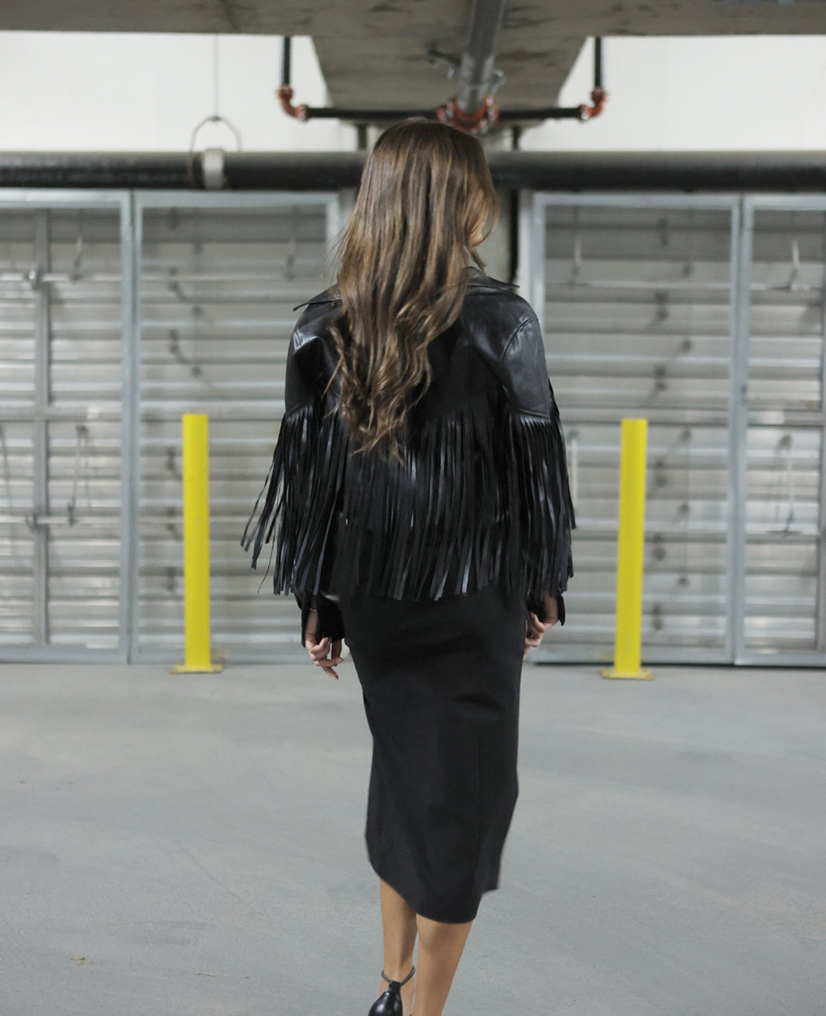 PU Leather Cow Girl Jacket by LE LIS
