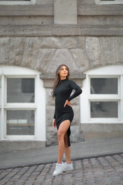 Nella Slit Knit Dress by Mable